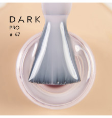 База для нігтів DARK PRO base №47, молочно-рожева напівпрозора, 15 мл