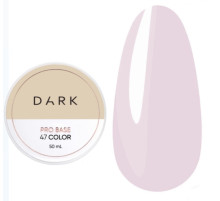 База для нігтів DARK PRO base №47, молочно-рожева напівпрозора, 50 мл
