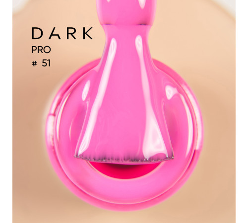 Nail base DARK PRO base No. 51, bright pink, 15 ml