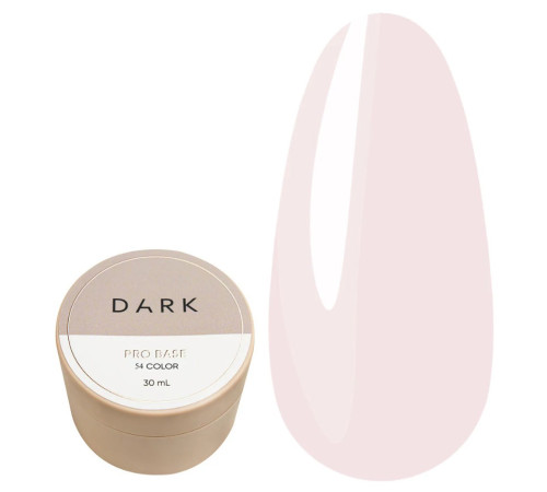 База для нігтів DARK PRO base №54, напівпрозорий рожевий, 30 мл