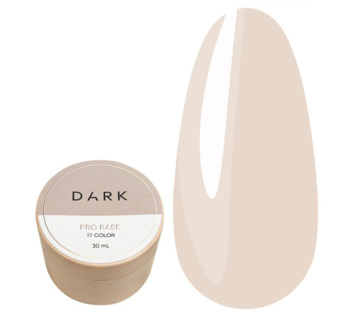 База для нігтів DARK PRO base №55, напівпрозорий беж, 30 мл