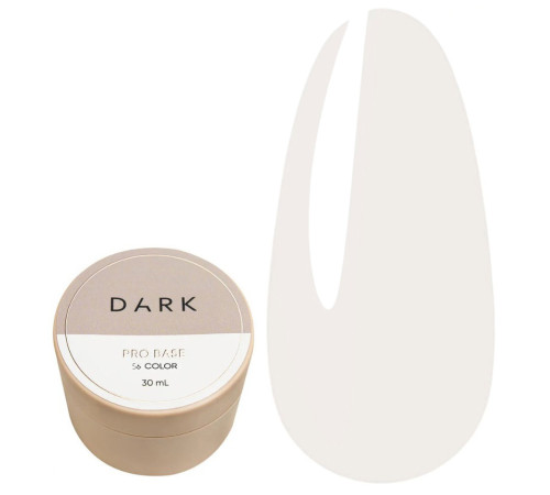 Nail base DARK PRO base No. 56, translucent milky, 30 ml