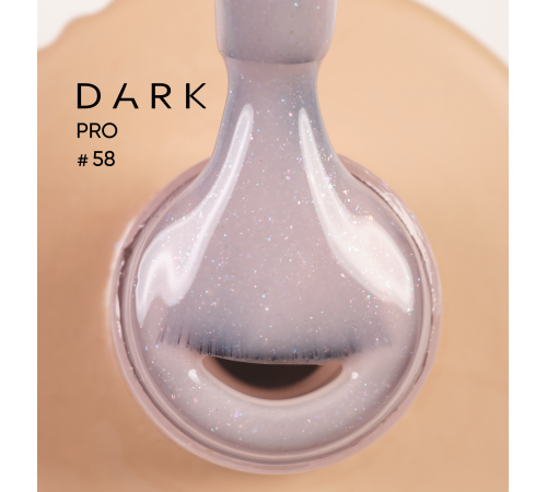 База для нігтів DARK PRO base №58, беж з шиммером, 15 мл