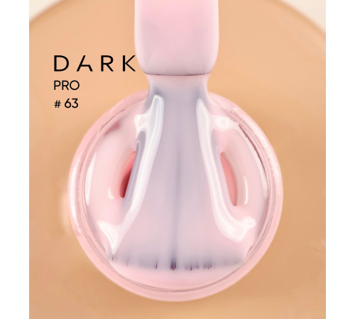 DARK PRO base nail polish No. 63, soft pink, 15 ml