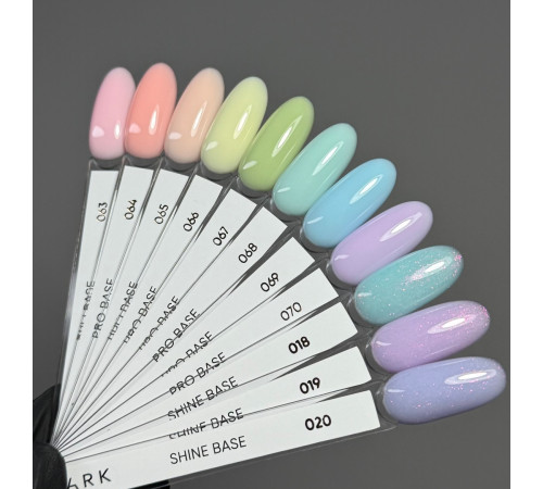 DARK PRO base nail polish No. 68, azure, 15 ml